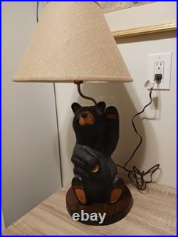 Big Sky Carvers Jeff Fleming Carved Blackbear Large Wood Table Lamp 27