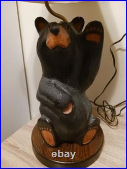 Big Sky Carvers Jeff Fleming Carved Blackbear Large Wood Table Lamp 27