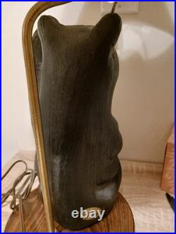 Big Sky Carvers Jeff Fleming Carved Blackbear Large Wood Table Lamp 27