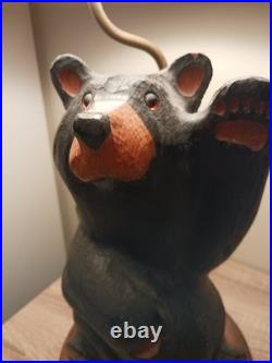 Big Sky Carvers Jeff Fleming Carved Blackbear Large Wood Table Lamp 27