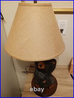 Big Sky Carvers Jeff Fleming Carved Blackbear Large Wood Table Lamp 27