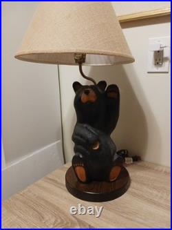 Big Sky Carvers Jeff Fleming Carved Blackbear Large Wood Table Lamp 27