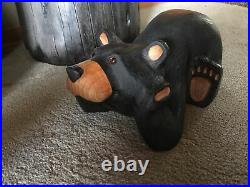 Big Sky Carvers Jeff Fleming Carved Wood Thinking Bear 13 Adorable Rare XLNT