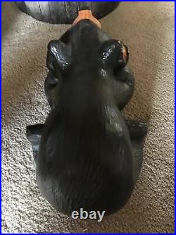 Big Sky Carvers Jeff Fleming Carved Wood Thinking Bear 13 Adorable Rare XLNT