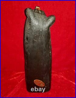 Big Sky Carvers Jeff Fleming Hand Carved Bear Salmon Fish 12 vtg Statue Figure