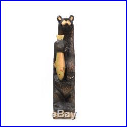 Big Sky Carvers Jeff Fleming Hand-Carved LOU Black Bear Sculpture 33 Tall