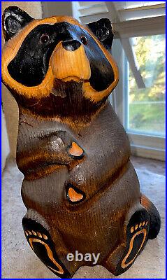 Big Sky Carvers Jeff Fleming Raccoon Wood Sculpture