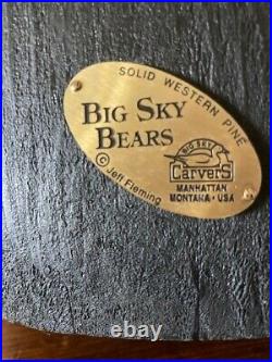Big Sky Carvers Jeff Fleming Rosie solid wood bear 10x7x5