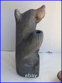 Big Sky Carvers Jeff Fleming Roy Bear Wipe Yer Paws Sign Solid Wood 19.5