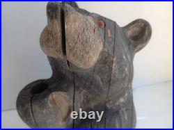Big Sky Carvers Jeff Fleming Roy Bear Wipe Yer Paws Sign Solid Wood 19.5