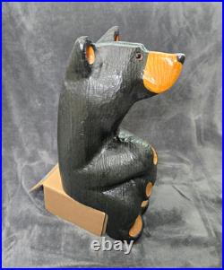 Big Sky Carvers Jeff Fleming Sitting Black Bear Wood Carved Statue 15 Inch