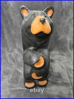 Big Sky Carvers Jeff Fleming Sitting Black Bear Wood Carved Statue 15 Inch