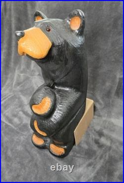 Big Sky Carvers Jeff Fleming Sitting Black Bear Wood Carved Statue 15 Inch