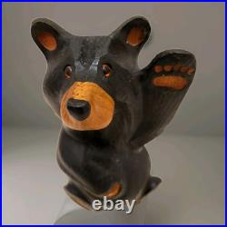 Big Sky Carvers Jeff Fleming Solid Wood Black Bear 13 Sculpture Statue USA MINT