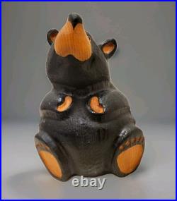 Big Sky Carvers Jeff Fleming Solid Wood Black Bear 9.5 Sculpture USA MINT