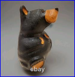 Big Sky Carvers Jeff Fleming Solid Wood Black Bear 9.5 Sculpture USA MINT
