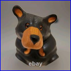 Big Sky Carvers Jeff Fleming Solid Wood Black Bear 9.5 Sculpture USA MINT