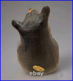 Big Sky Carvers Jeff Fleming Solid Wood Black Bear 9.5 Sculpture USA MINT