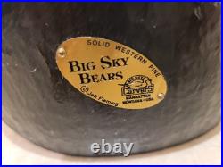 Big Sky Carvers Jeff Fleming Solid Wood Black Bear 9.5 Sculpture USA MINT