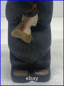 Big Sky Carvers Jeff Fleming Wood Bear with Trout Fish Cabin Decor Montana USA ART
