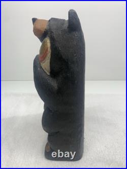 Big Sky Carvers Jeff Fleming Wood Bear with Trout Fish Cabin Decor Montana USA ART
