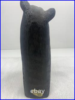 Big Sky Carvers Jeff Fleming Wood Bear with Trout Fish Cabin Decor Montana USA ART