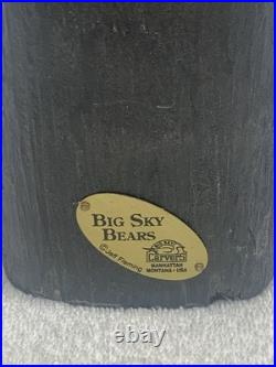Big Sky Carvers Jeff Fleming Wood Bear with Trout Fish Cabin Decor Montana USA ART
