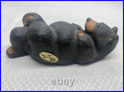 Big Sky Carvers Jeff Fleming Wood Relaxing Bear Cabin Montana USA ART Rustic