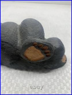 Big Sky Carvers Jeff Fleming Wood Relaxing Bear Cabin Montana USA ART Rustic