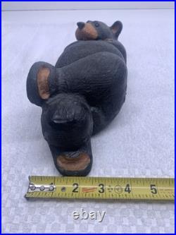 Big Sky Carvers Jeff Fleming Wood Relaxing Bear Cabin Montana USA ART Rustic