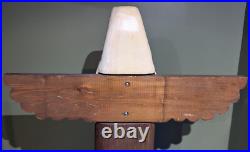 Big Sky Carvers/Jeff Fleming Wooden Totem Sculpture Bald Eagle Bear 37 inches