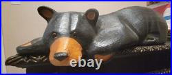 Big Sky Carvers Jeff Flemming Bear 21 Hand Carved Wood Shelf hanging bear
