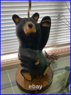 Big Sky Carvers Jeff Flemming Carved Bearfoots Bears Large Wood Table Lamp 26