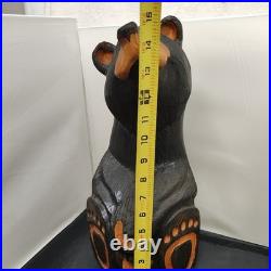 Big Sky Carvers Jeffrey Hand Carved Jeff Fleming Black Bear Statue 15 inch Tall