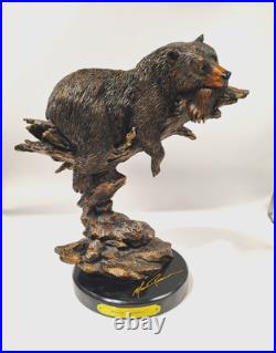 Big Sky Carvers Marc Pierce Bruin Slumber Bear Sculpture Signed 2007