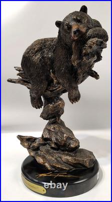 Big Sky Carvers Marc Pierce Bruin Slumber Bear Sculpture Signed 2007