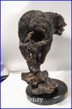 Big Sky Carvers Marc Pierce Bruin Slumber Bear Sculpture Signed 2007