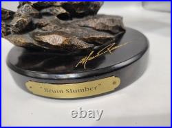 Big Sky Carvers Marc Pierce Bruin Slumber Bear Sculpture Signed 2007