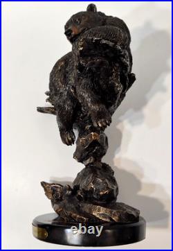 Big Sky Carvers Marc Pierce Bruin Slumber Bear Sculpture Signed 2007