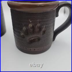 Big Sky Carvers Maskwa Ridge Bear PawPottery 9 Dining Set Plates Bowls & Mugs