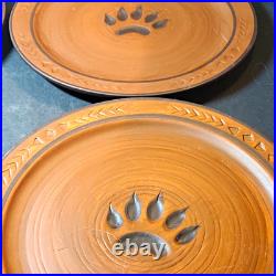 Big Sky Carvers Maskwa Ridge Bear Paw Stoneware Salad Plate