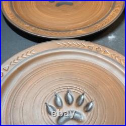 Big Sky Carvers Maskwa Ridge Bear Paw Stoneware Salad Plate