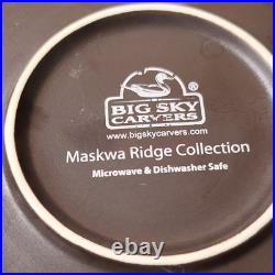 Big Sky Carvers Maskwa Ridge Bear Paw Stoneware Salad Plate