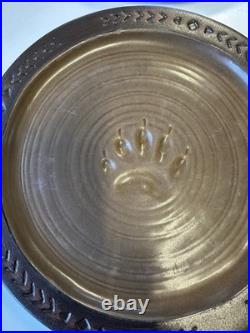 Big Sky Carvers Maskwa Ridge Bear Pottery 9 Salad Plates Brown Paw Set/4 Big Sky Carvers Maskwa Ridge Bear Pottery 9 Salad Plates Brown Paw Set/4