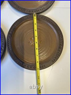Big Sky Carvers Maskwa Ridge Bear Pottery 9 Salad Plates Brown Paw Set/4 Big Sky Carvers Maskwa Ridge Bear Pottery 9 Salad Plates Brown Paw Set/4