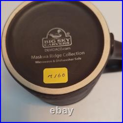 Big Sky Carvers Maskwa Ridge Brown Ceramic Mug Bear Paw Microwave Safe