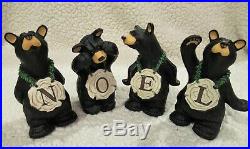 Big Sky Carvers NOEL N O E L set of 4 Bears BEARFOOTS #50423 Jeff Fleming