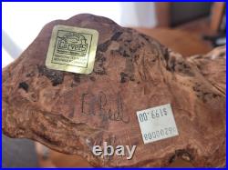 Big Sky Carvers Rainbow Trout On Burl Wood Signed B. Reel 17 long 7 hig