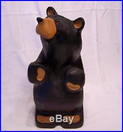 Big Sky Carvers Rare 17 Hard Carved Wood Bear Jeff Fleming Cabin BearFoots