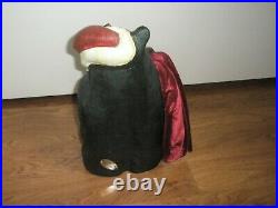 Big Sky Carvers Rare Jeff Fleming Wood Carved Christmas Santa Bear, Hat, Bag